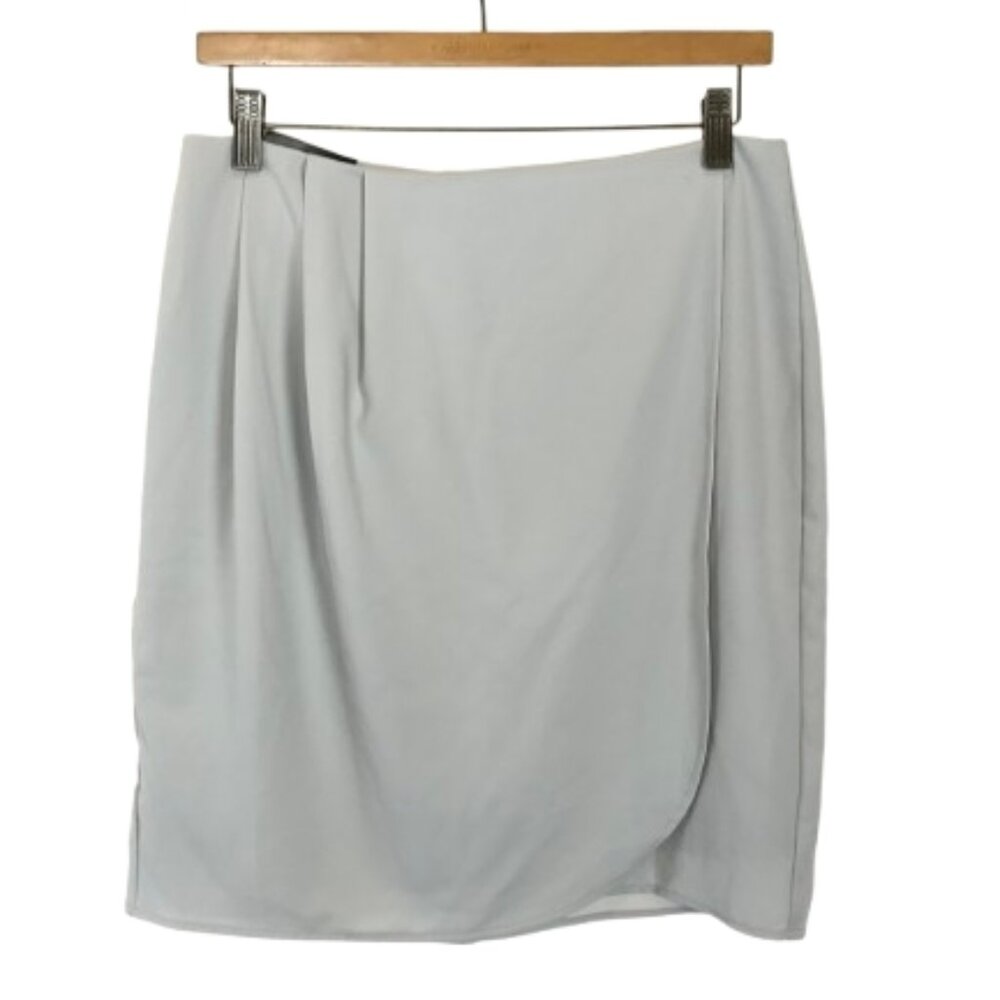 NWT Banana Republic Womens Size 4 Faux Wrap Lined Crepe Knee-Length Skirt NEW